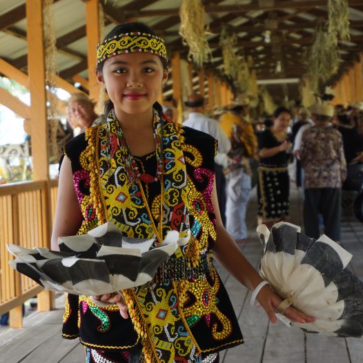 Beautiful girl in full Kayan traditoinal costume